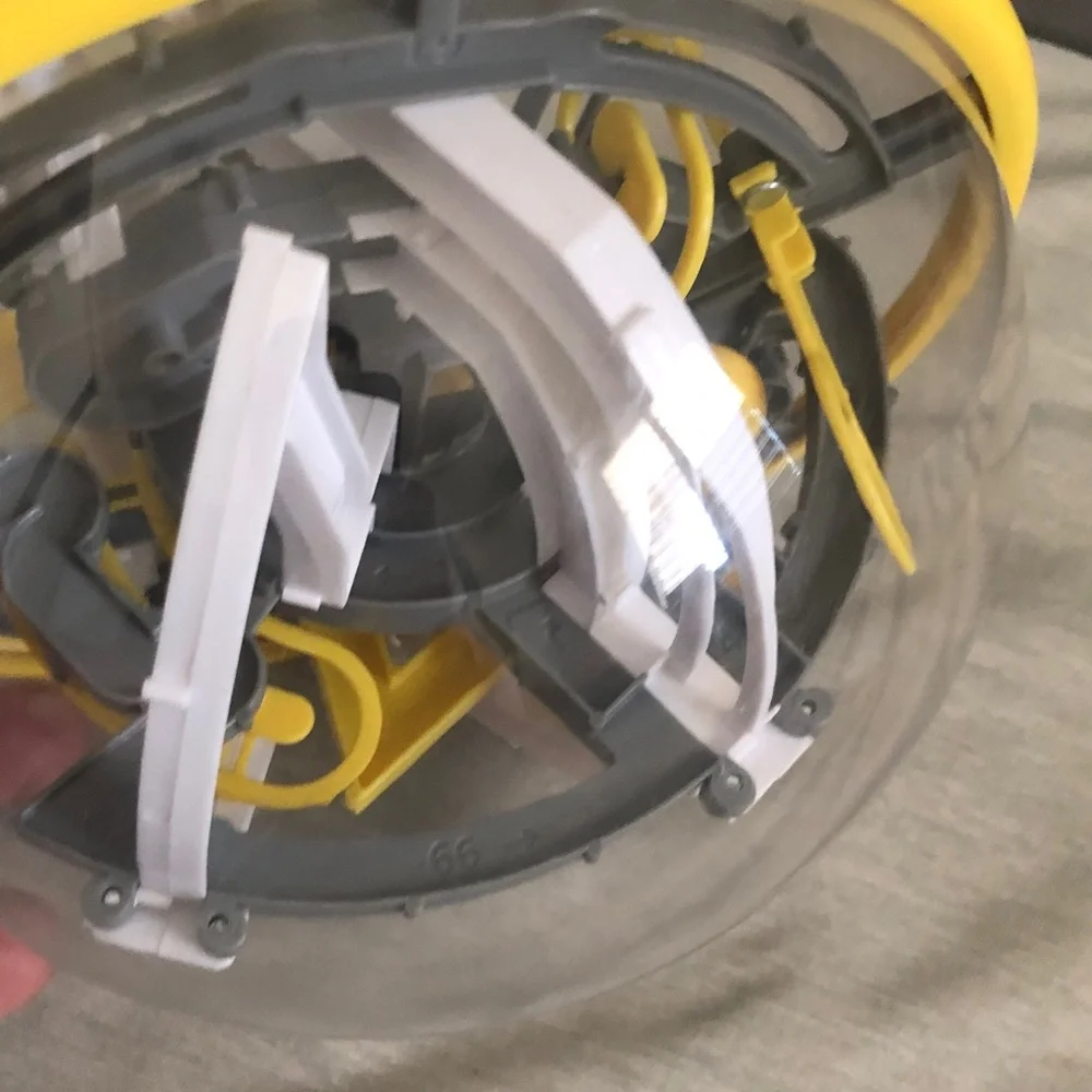3D Maze Puzzle Dome Perplexus Rookie - Yellow & Gray